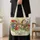 Colorful Hedgehog Wildflower Meadow Gift for Garden Lovers and Nature Loving Friends Quilted Tote Bag - 4