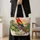 Scarlet Macaw Sunset Jungle Scene for Tropical Getaways and Bird Lovers Quilted Tote Bag - 4
