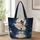 Moonlit Ballerina with Celestial Blooms for Dance Recitals and Ballet Lover Gifts Quilted Tote Bag - 1