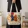 Whimsical Four Chicken Farmhouse Scene for Country Living and Farmhouse Fans Quilted Tote Bag - 4