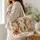 Floral Elephant with Autumn Botanicals for Safari Lovers and Nature Gifts Quilted Tote Bag - 3
