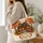 Autumn Cottage, Pumpkins and Maple Leaves for Cozy Fall Housewarming Gifts for Women Quilted Tote Bag - 3