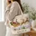 Santa Sleigh, Reindeer and Snowy Village for Cozy Christmas Celebrations and Winter Cheer Quilted Tote Bag - 3