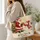 Santa Snowman Christmas Scene for Cozy Holiday Gifting and Winter Cheer Quilted Tote Bag - 3