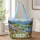 Mountain Wildflower River Meadow for Cottagecore Laundry Room and Nature Lover Gifts Quilted Tote Bag - 1