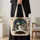 Christmas Snowman, Sleigh and Moonlit Forest for Cozy Winter Holiday Gift Giving Quilted Tote Bag - 4