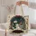 Christmas Snowman, Sleigh and Moonlit Forest for Cozy Winter Holiday Gift Giving Quilted Tote Bag - 5