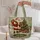 Vintage Santa and Christmas Tree Holiday Scene for Cozy Christmas Gift Giving Season Quilted Tote Bag - 5