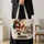 Vintage Santa Christmas Sweater Motif for Holiday Celebrations and Festive Winter Style Quilted Tote Bag - 4