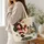 Vintage Santa Christmas Sweater Motif for Holiday Celebrations and Festive Winter Style Quilted Tote Bag - 3