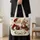 Santa and Reindeer Christmas Cheer for Festive Holiday Gatherings and Winter Gifting Quilted Tote Bag - 4