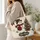 Buffalo Plaid Snowman and Christmas Tree for Cozy Holiday Gifting and Winter Cheer Quilted Tote Bag - 3