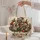 Santa Hat Raccoons with Holiday Lights for Festive Woodland Christmas Style Quilted Tote Bag - 5