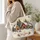 Snowy Christmas Village and Snowflakes for Cozy Holiday Winter Style Gift for Her Quilted Tote Bag - 3