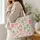 Mahjong Tiles, Pink Dragons and Bamboo for Cozy Game Night Gifts for Mahjong Lovers Quilted Tote Bag - 3