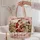 Vintage Santa Deer Snowman Christmas Scene for Holiday Cheer and Festive Giving for Her Quilted Tote Bag - 5