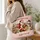 Vintage Santa Deer Snowman Christmas Scene for Holiday Cheer and Festive Giving for Her Quilted Tote Bag - 3