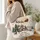Santa Sleigh Reindeer Winter Village Holiday Cheer for Cozy Christmas Season Quilted Tote Bag - 3