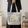 Blue Floral Lamb And Shepherd Verse Gift For Christian Women Of Faith And Easter Quilted Tote Bag - 4