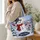 Snowman Cardinal Winter Cottage Scene for Cozy Christmas Holiday Gifting Quilted Tote Bag - 3