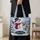 Snowman Cardinal Winter Cottage Scene for Cozy Christmas Holiday Gifting Quilted Tote Bag - 4