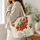 Cherry Tomato Vine Illustration for Cottage Garden Style and Summer Market Days Quilted Tote Bag - 3