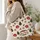 Red Christmas Sweater Motifs for Cozy Holiday Gatherings and Winter Gift Giving Quilted Tote Bag - 3
