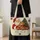 Vintage Santa Teddy Bear Christmas Scene for Festive Holiday Gifting Quilted Tote Bag - 4