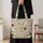 Christian Cross, Bible And Heart Motifs For Church Days And Faithful Everyday Style Quilted Tote Bag - 4