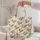 Antler Martini Cocktails with Gold Bows for Christmas Parties and Holiday Party Style Quilted Tote Bag - 5