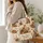 Autumn Bookish Cat and Wildflowers for Cozy Library Days and Reader Gifts Quilted Tote Bag - 3