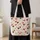 Christmas Espresso Martini and Coffee Cocktail Motifs for Holiday Entertaining Gift for Her Quilted Tote Bag - 4