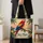 Scarlet Macaw and Palm Tree Sunset Scene for Tropical Getaways and Bird Lovers Quilted Tote Bag - 4