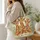 Five Cheerful Giraffes on a Safari Stroll for Wildlife Lovers and Nature-Inspired Days Quilted Tote Bag - 3