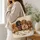Vintage Dachshund Puppies in Floral Finery, Cozy Gift Inspiration for Women Dog Lovers Quilted Tote Bag - 3