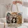 Four Realistic Cats with Floral Patchwork for Cat Lovers and Cozy Everyday Style Gift Quilted Tote Bag - 5