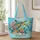 Sea Turtle Coral Reef Ocean Scene for Relaxed Coastal Beach Days and Ocean Lovers Quilted Tote Bag - 1