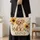 Maltipoo Puppy With Autumn Sunflowers for Cozy Fall Outings and Dog Lovers Quilted Tote Bag - 4
