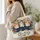 Three Curious Kittens in Denim Pockets for Cat Lover Gifts and Everyday Style Charm Quilted Tote Bag - 3