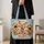 Three Piglets and Sunflowers for Farmhouse Country Living and Pig Lover Gifts for Women Quilted Tote Bag - 4