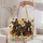 French Bulldog Trio With Autumn Leaves for Dog Lovers and Fall Outings Quilted Tote Bag - 5