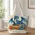 Blue Book Dragon With Botanical Blooms for Cozy Reading Gifts for Fantasy Lovers Quilted Tote Bag - 1