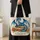 Blue Book Dragon With Botanical Blooms for Cozy Reading Gifts for Fantasy Lovers Quilted Tote Bag - 4