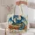 Blue Book Dragon With Botanical Blooms for Cozy Reading Gifts for Fantasy Lovers Quilted Tote Bag - 5
