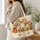 Three Chihuahua Puppies with Autumn Leaves for Cozy Fall Outings and Dog Lovers Quilted Tote Bag - 3