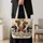 Daisy Crowned Cow Trio for Farmhouse Living, Spring Gatherings and Country Gifts for Her Quilted Tote Bag - 4