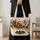 Santa and Reindeer Christmas Scene for Holiday Outings and Seasonal Gifting for Her Quilted Tote Bag - 4
