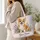 Golden Corgi Among Lavender Blooms for Spring Walks and Thoughtful Gifts for Dog Lovers Quilted Tote Bag - 3