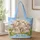 Fluffy Lambs And Golden Wildflowers For Cozy Farmhouse Laundry Days, Country Cottage Gift Quilted Tote Bag - 1