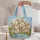 Fluffy Lambs And Golden Wildflowers For Cozy Farmhouse Laundry Days, Country Cottage Gift Quilted Tote Bag - 5
